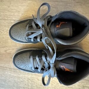 Nike Kids Sneakers - Dark Gray with Orange Accents